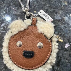 Coach Brown and Cream Bear Bag Charm